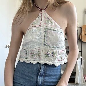 Urban outfitters halter crop top size small petite